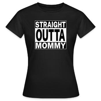 STRAIGHT OUTTA MOMMY cadeau bébé body baby-boy - T-shirt Femme - noir - Devant - AI Model Female 172 dark (172cm)