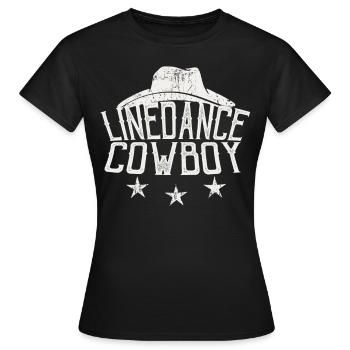 Linedance Cowboy Linedancer cadeau - T-shirt Femme - noir - Devant - AI Model Female 172 dark (172cm)