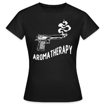 Aroma Therapy Weapon Smoke Protect Gift - Women's T-Shirt - black - Front - AI Model Female 172 dark (172cm)