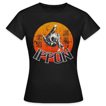 Ippon Judo Judoka Kaempfer - Frauen T-Shirt - Schwarz - Vorne - AI Model Female 172 dark (172cm)