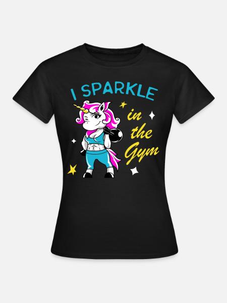 Cadeau de licorne drôle d'entraînement de fitness pour femmes - Dame-T-shirt - sort