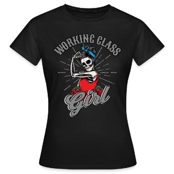 Classe ouvrière Fille Rockabilly Femme - T-shirt Femme - noir - Devant - AI Model Female 172 dark (172cm)