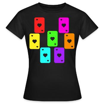 cards - Women's T-Shirt - black - Front - AI Model Female 172 dark (172cm)