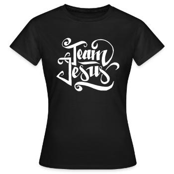 Team Jesus - Frauen T-Shirt - Schwarz - Vorne - AI Model Female 172 dark (172cm)