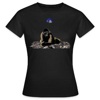 Moonback argenté - T-shirt Femme - noir - Devant - AI Model Female 172 dark (172cm)