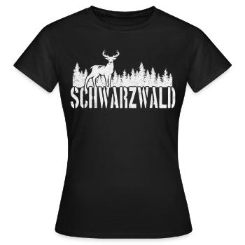 Schwarzwald - Frauen T-Shirt - Schwarz - Vorne - AI Model Female 172 dark (172cm)