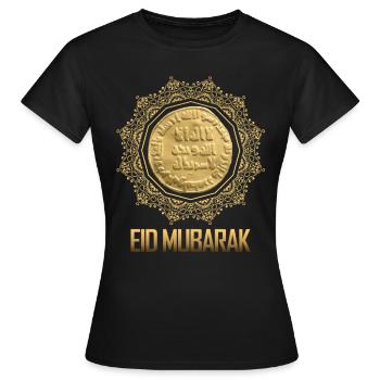 Eid Mubarak Gold - Frauen T-Shirt - Schwarz - Vorne - AI Model Female 172 dark (172cm)
