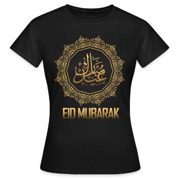 Eid Mubarak Festivalfeier - Frauen T-Shirt - Schwarz - Vorne - AI Model Female 172 dark (172cm)