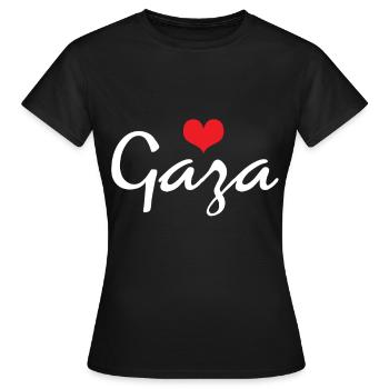 Cœur de Gaza - T-shirt Femme - noir - Devant - AI Model Female 172 dark (172cm)