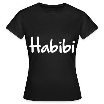 Habibi - T-shirt Femme - noir - Devant - AI Model Female 172 dark (172cm)