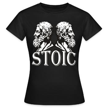 Stoic philosopher - Women's T-Shirt - black - Front - AI Model Female 172 dark (172cm)