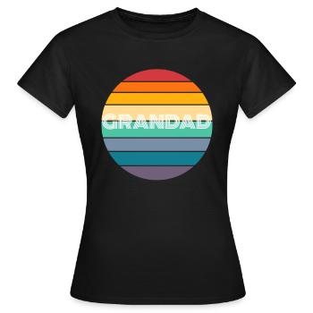 Rainbow GRANDAD Shirt, Retro GRANDAD, GRANDAD - Women's T-Shirt - black - Front - AI Model Female 172 dark (172cm)