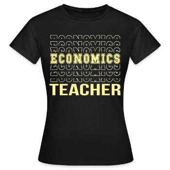 Économiste economie professeur d’économie cadeau - T-shirt Femme - noir - Devant - AI Model Female 172 dark (172cm)