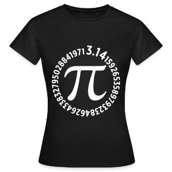 PI - T-shirt Femme - noir - Devant - AI Model Female 172 dark (172cm)