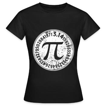 pi - Women's T-Shirt - black - Front - AI Model Female 172 dark (172cm)