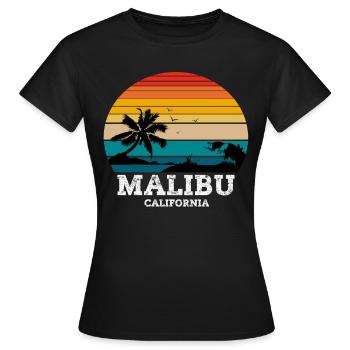 MALIBU CALIFORNIA - T-shirt Femme - noir - Devant - AI Model Female 172 dark (172cm)