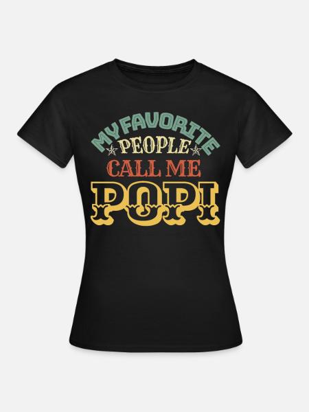 Fishing Gifts For POPI - Frauen T-Shirt - Schwarz