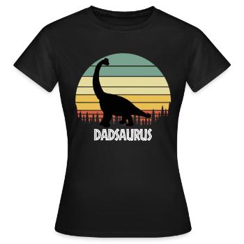 DADSAURUS DAD SAURUS DAD DINOSAURE - T-shirt Femme - noir - Devant - AI Model Female 172 dark (172cm)