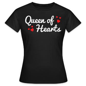 Herzdame Herzkönig Partner Geschenk - Frauen T-Shirt - Schwarz - Vorne - AI Model Female 172 dark (172cm)