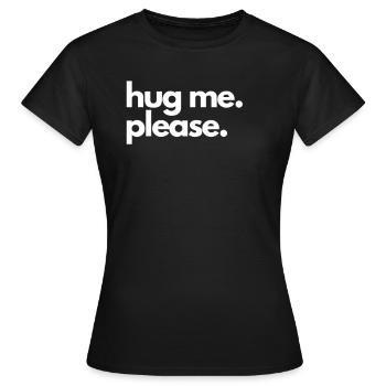 Embrassez-moi s'il vous plaît - T-shirt Femme - noir - Devant - AI Model Female 172 dark (172cm)