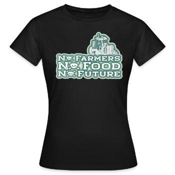 No Farmers No Food No Future Traktor - Frauen T-Shirt - Schwarz - Vorne - AI Model Female 172 dark (172cm)