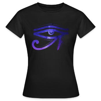 Kosmisches Auge Des Ra Ägyptische Hieroglyphe - Frauen T-Shirt - Schwarz - Vorne - AI Model Female 172 dark (172cm)