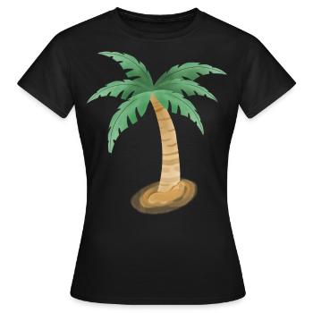 Palme Palmen - Frauen T-Shirt - Schwarz - Vorne - AI Model Female 172 dark (172cm)