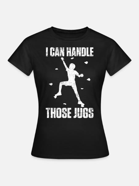 Ich kann mit diesen Krügen umgehen - Frauen T-Shirt - Schwarz