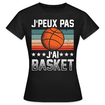 Joueur de Basket Basketball Basketteuse Basketeur - T-shirt Femme - noir - Devant - AI Model Female 172 dark (172cm)