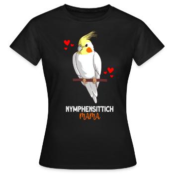 Nymphensittich Mama - nymphensittiche - Frauen T-Shirt - Schwarz - Vorne - AI Model Female 172 dark (172cm)