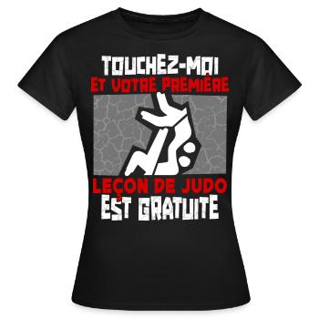Judo Humour - T-shirt Femme - noir - Devant - AI Model Female 172 dark (172cm)