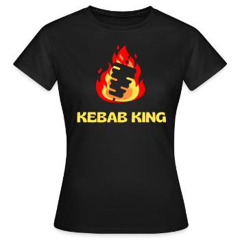 Kebab König Schaschlik Grill Imbiss Gourmet - Frauen T-Shirt - Schwarz - Vorne - AI Model Female 172 dark (172cm)