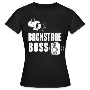 Backstage Boss Event Technician Crew - Women's T-Shirt - black - Front - AI Model Female 172 dark (172cm)
