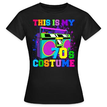 c’est mon cadeau de costume des années 70 des années 70 - T-shirt Femme - noir - Devant - AI Model Female 172 dark (172cm)