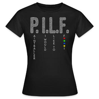 Paintball Gotcha - Frauen T-Shirt - Schwarz - Vorne - AI Model Female 172 dark (172cm)