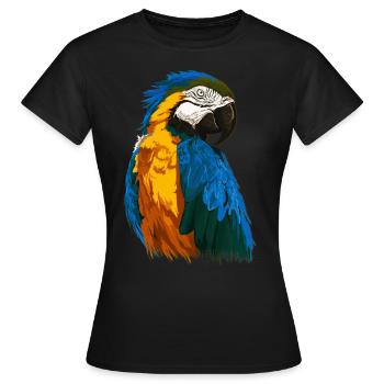 Perroquet ara Perroquets aras - T-shirt Femme - noir - Devant - AI Model Female 172 dark (172cm)