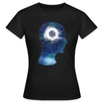Spiritueller Geist Raum Kosmos Erleuchtung - Frauen T-Shirt - Schwarz - Vorne - AI Model Female 172 dark (172cm)
