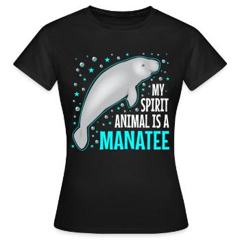 Manatee Manatee - Women's T-Shirt - black - Front - AI Model Female 172 dark (172cm)