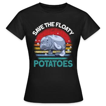 Manatee Manatee - Women's T-Shirt - black - Front - AI Model Female 172 dark (172cm)