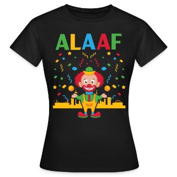 Alaaf Carnaval carnaval clown Cologne - T-shirt Femme - noir - Devant - AI Model Female 172 dark (172cm)