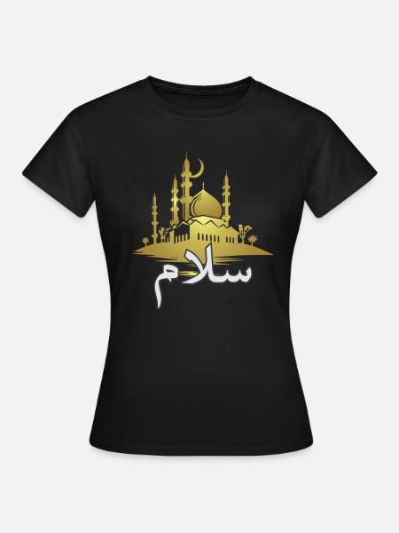 Salam Frieden Arabische Moschee Islam - T-shirt dam - svart
