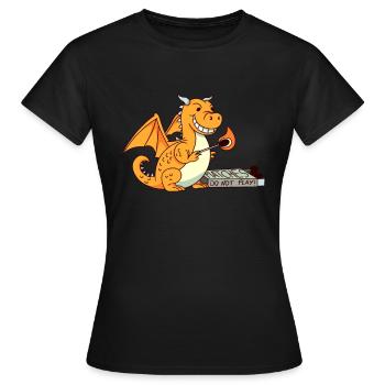 Lustiger Spielt Mit Streichhölzern Humor Ironie - Frauen T-Shirt - Schwarz - Vorne - AI Model Female 172 dark (172cm)