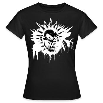 Punk, Skull, Punks not dead, Punkrock, Punkx - Women's T-Shirt - black - Front - AI Model Female 172 dark (172cm)