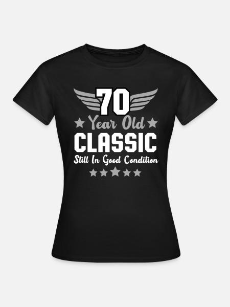 70. syntymäpäiväkierros syntymäpäivä Klassiset miehet - Naisten t-paita - musta