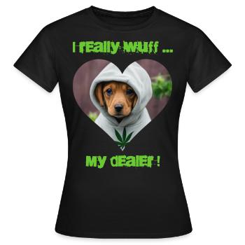J’emmerde vraiment mon croupier - T-shirt Femme - noir - Devant - AI Model Female 172 dark (172cm)