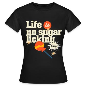Léchage de sucre Léchage - T-shirt Femme - noir - Devant - AI Model Female 172 dark (172cm)