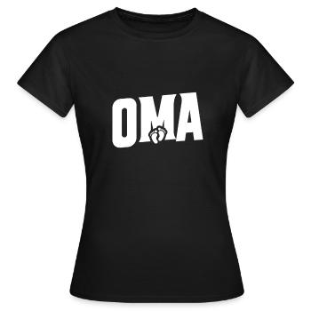Oma - Babyfüße - Frauen T-Shirt - Schwarz - Vorne - AI Model Female 172 dark (172cm)