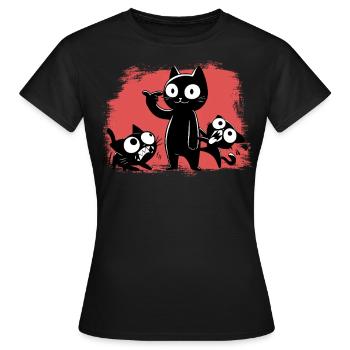 Pas pour les âmes sensibles et les fous - T-shirt Femme - noir - Devant - AI Model Female 172 dark (172cm)