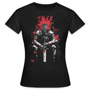 Roi des morts-vivants à l’épée – Art Dark Fantasy - T-shirt Femme - noir - Devant - AI Model Female 172 dark (172cm)