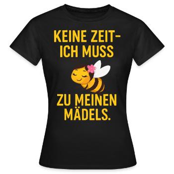 Le dicton de la fille abeille - T-shirt Femme - noir - Devant - AI Model Female 172 dark (172cm)
